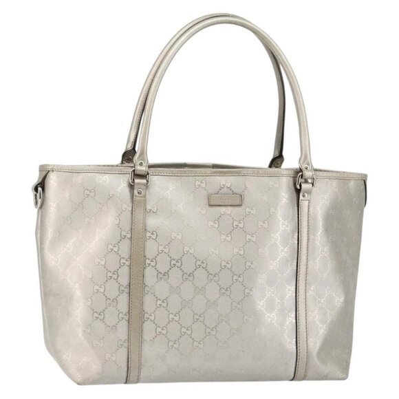 GUCCI GG Implementation Tote Bag Silver 197953 Auth 146574 - Picture 2 of 16